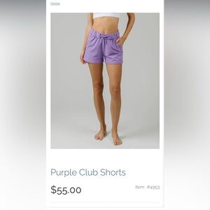 ZYIA PURPLE CLUB SHORTS